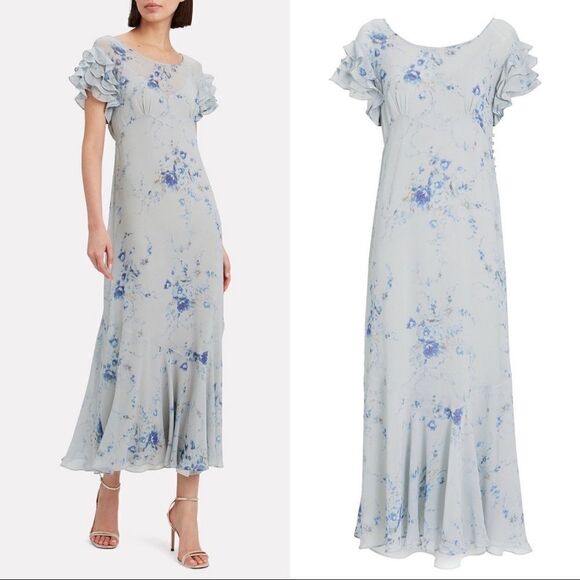 Love shack fancy Sloane Midi Silk Dress - Picture 7 of 12